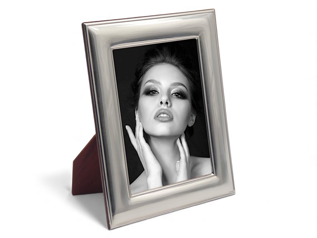 Mastro Argenterie Igf Firenze - Moldura- Cornice em Argento 925 com Fascia Semplice e Moderna - Na embalagem original - anos 1970 - .925 prata #3.2