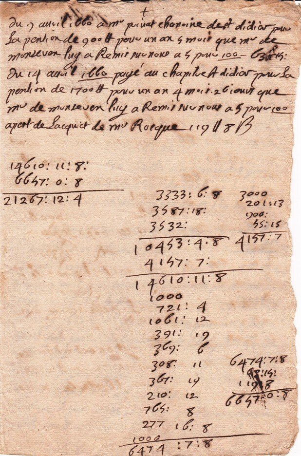 [Sous Louis XIV] - Manuscrit sur les prix de poisson , légumes..etc. - 1652 #2.1