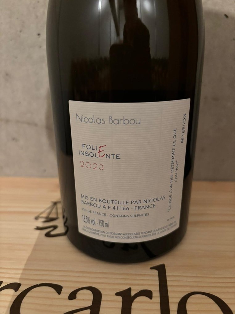 2023 Nicolas Barbou "Folie Insolente" - Loire - 1 Pullo (0.75L) #1.0