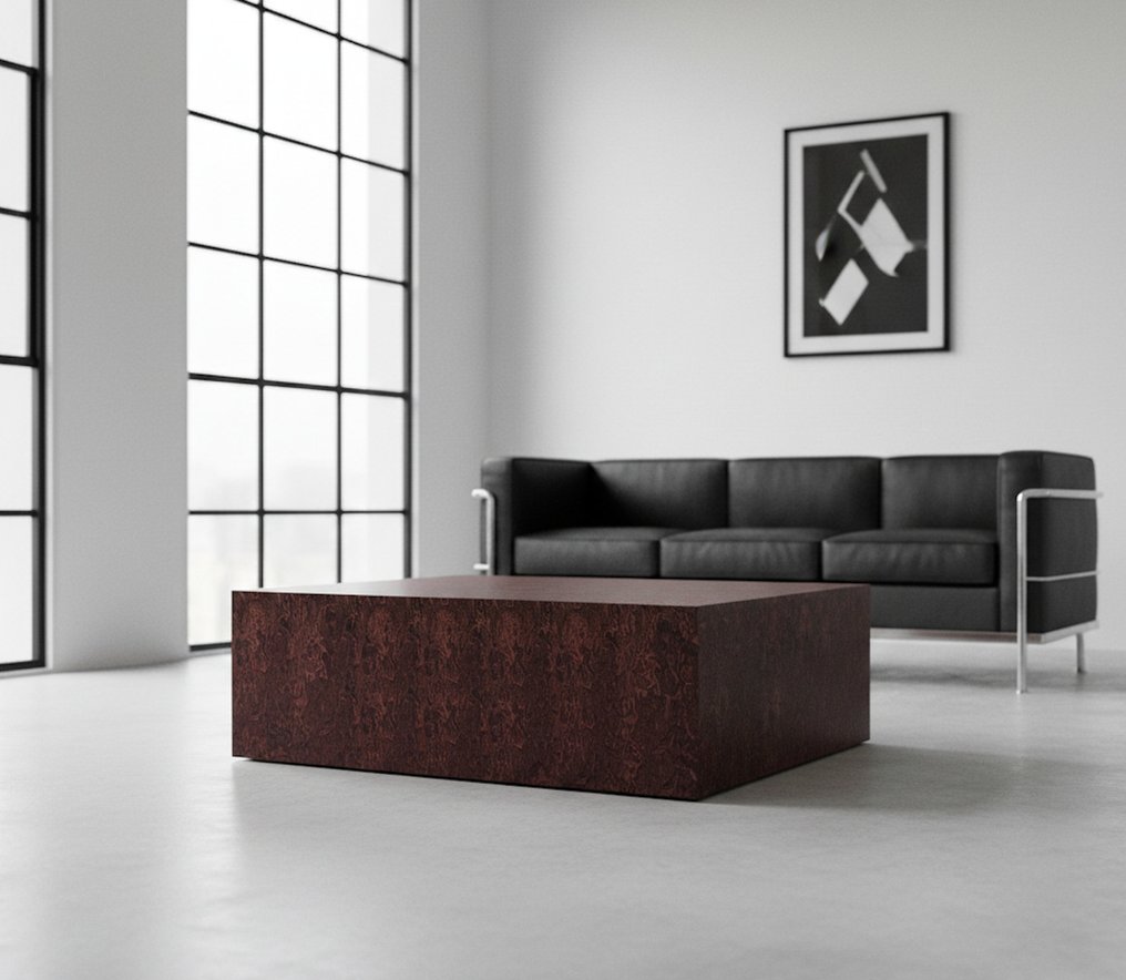 KDLN - Room 8 - Bänk - Soft Cube 4 - Polyuretan, Trä - burl wood #1.0