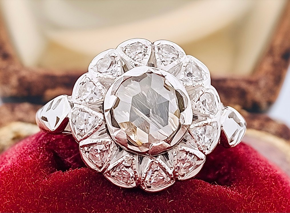 Gyűrű Platina Gyémánt (Természetes) #1.0