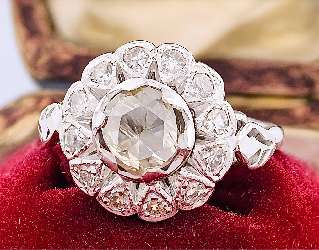 Gyűrű Platina Gyémánt (Természetes) #1.0