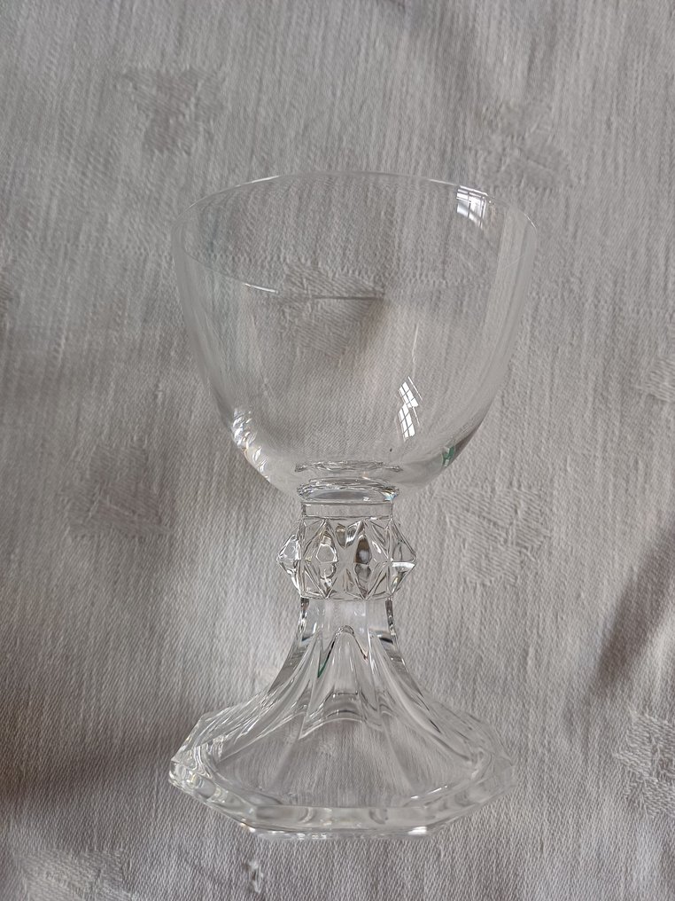 Val Saint Lambert - Ποτήρι κρασιού (6) - Κρύσταλλο - μοντέλο Yale #4.3