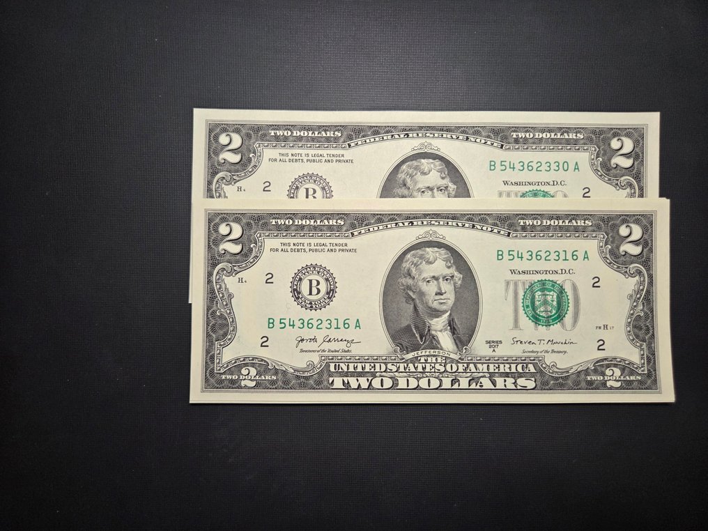 Verenigde Staten van Amerika. - 15 x 2 Dollars - 2017 A - consecutive 316 (Zonder minimumprijs) #1.0