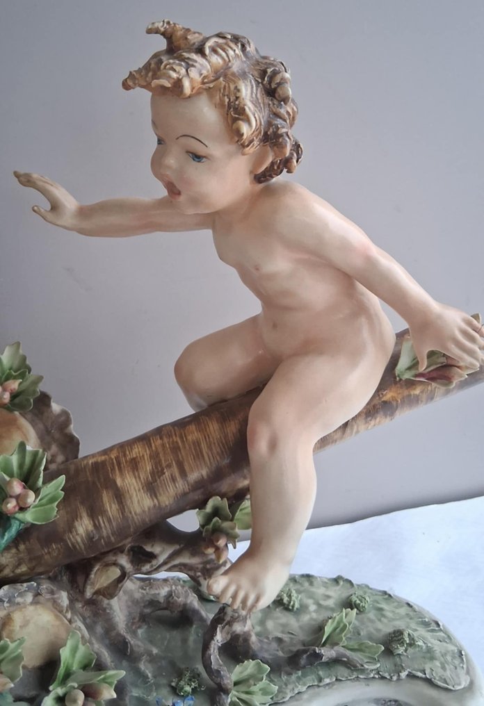 Carlo Mollica - Άγαλμα, Putti - 44 cm - Βισκί - κεραμικό λούστρο #3.2