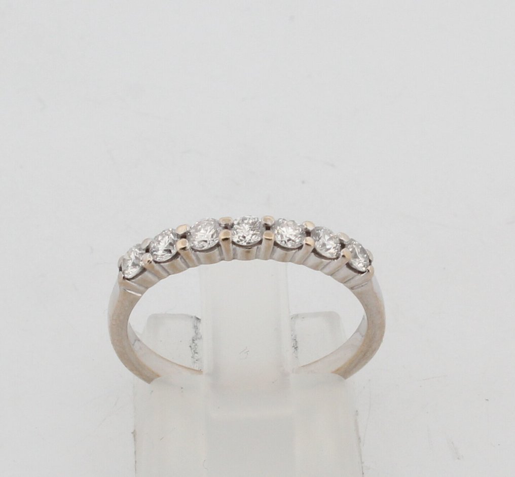 Zonder minimumprijs - Ring - 18 karaat Witgoud Diamant (Natuurlijk) #1.0