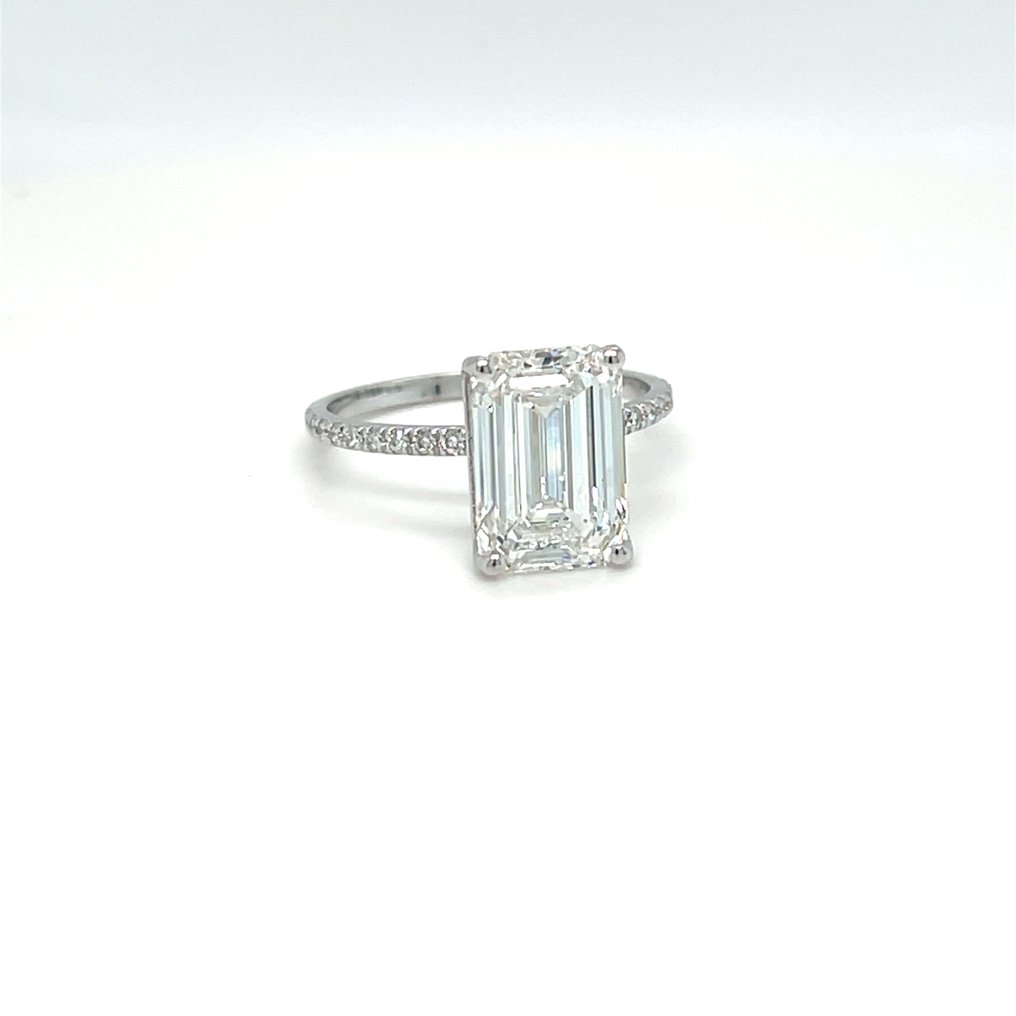 Sormus - 14 kt. Valkokulta - 4.32ct. tw. Timantti (Laboratoriossa kasvatettu) - Timantti #2.1