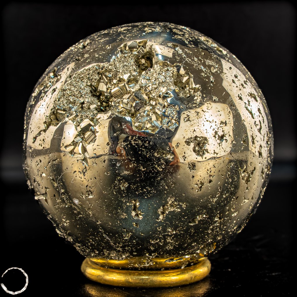 Large Natural Golden Pyrite Sphere/ Druse- 1035.67 g #1.0