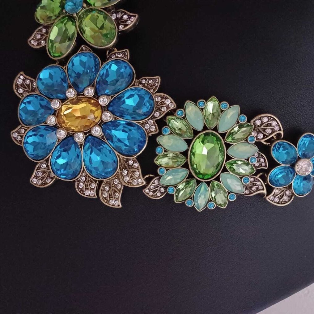 Heidi Daus - 金屬, 青銅色, 水晶 - 頸鏈 #2.1