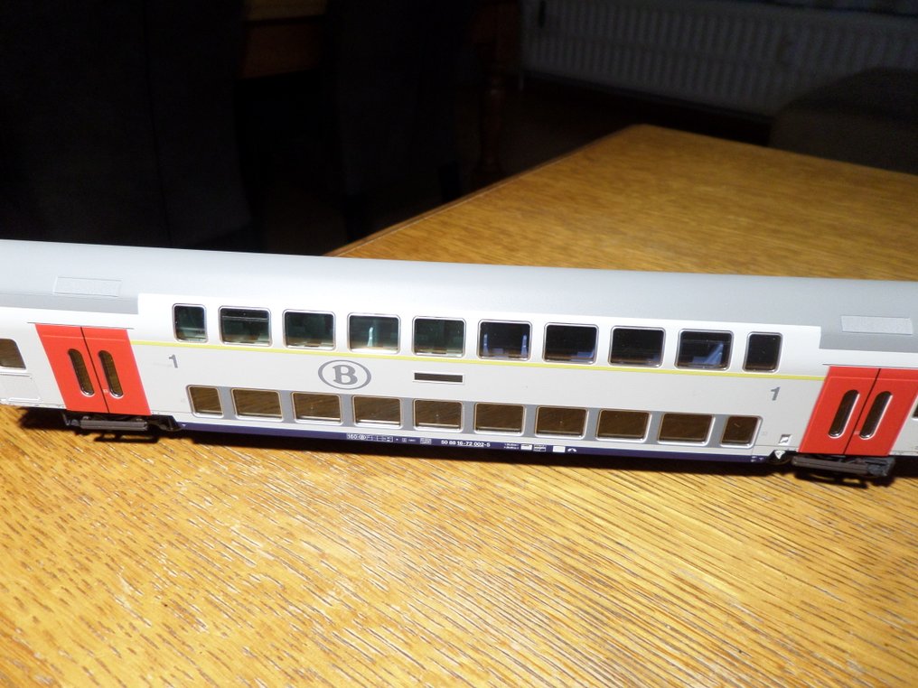 Märklin H0 - 43573-3 - Wagon de passagers pour trains miniatures (1) - bi-level car double étage 1ère classe SNCB - NMBS #1.0