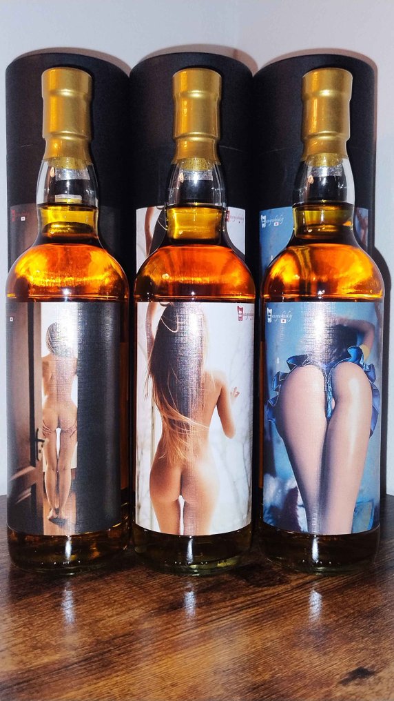 '1960 Highland Distillery' 10 years old - Kanji Series 'zui'-Set - Oak Cask - Sexywhisky - 70 cl - 3 flasker #1.0