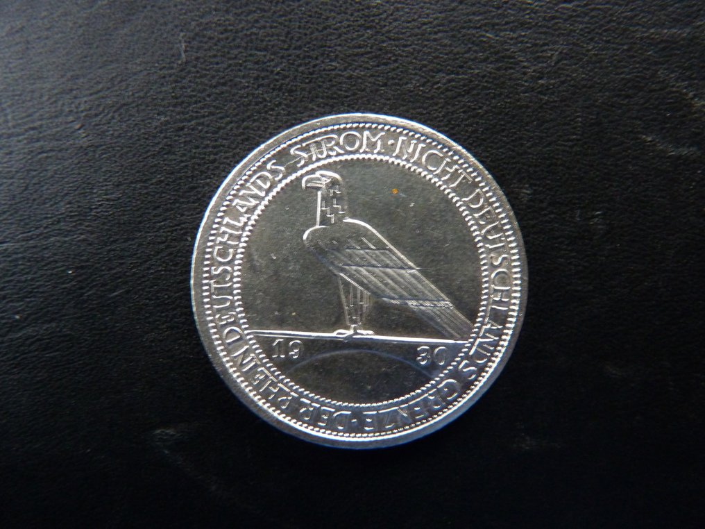 Germany, Weimar Republic 3 Reichsmark 1930 D Der Rhein Deutschlands Strom nicht Deutschlands Grenze (No reserve price) #1.0