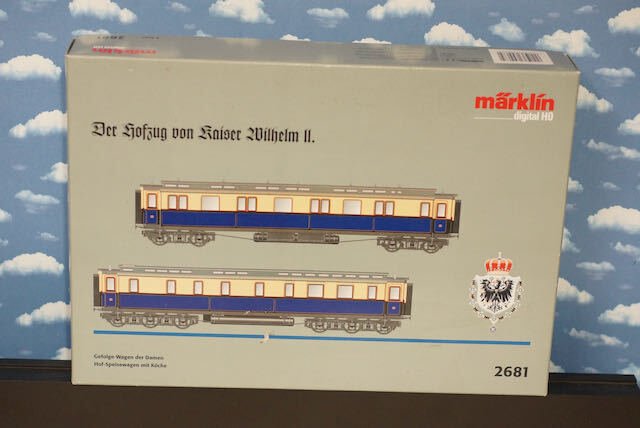 Märklin H0 - 2681 / 8 9267 - Modellvonat-személyszállító vagonszett (1) - 2 részes készlet 'Hofzug Keizer Wilhelm II'. - KPEV #1.0