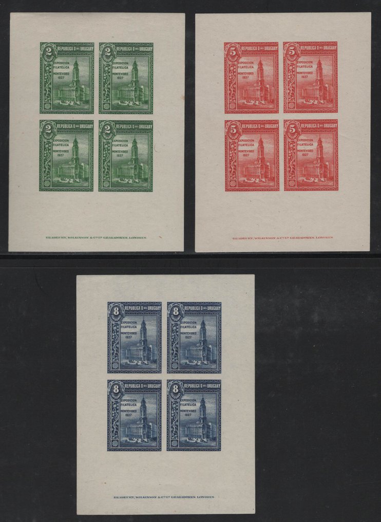 Uruguay 1927/1939 - dos ediciones completas postfrisches (MNH) mejores #1.0