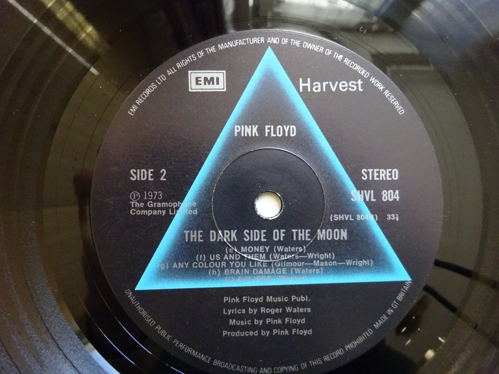 Pink Floyd - The Dark Side Of The Moon, UK Second Pressing. SHVL 804 - LP - 1973 #2.1