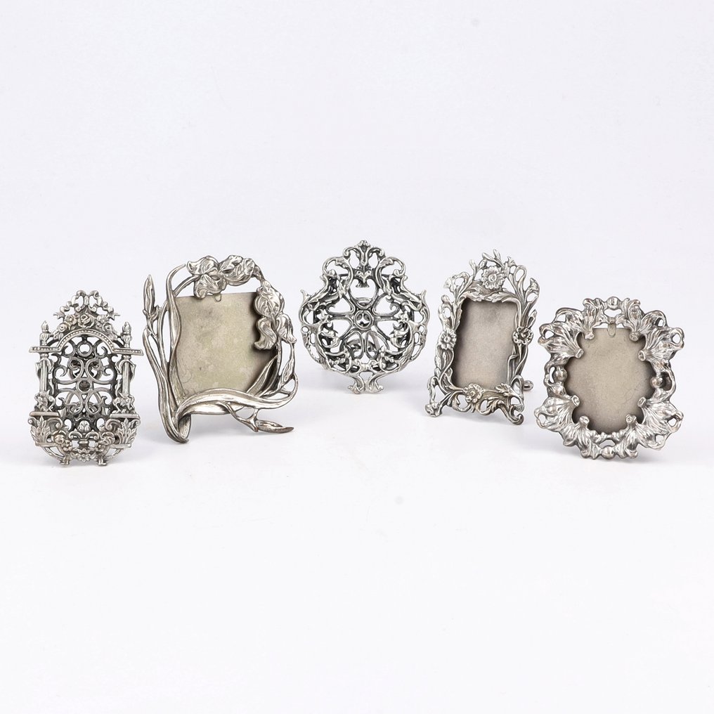 NO RESERVE - Giovanni Raspini - Fotolijst - Portaritratti (5) - .800 argento #1.0