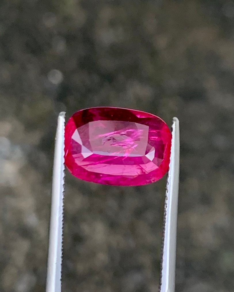 1 pcs  Κόκκινο Ρουμπίνι  - 5.10 ct - Gem research Swiss Lab (GRS) - Φυσικός ρουμπί Μογκόκ, Μπούρμα. #1.0