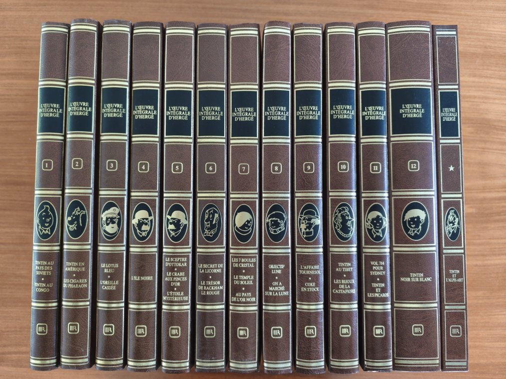 Hergé T1 à T13 - L'œuvre intégrale d'Hergé - Collection complète - 13 tomes - 13x C - 13 Album - 第一版 - 1984/1987 #1.0