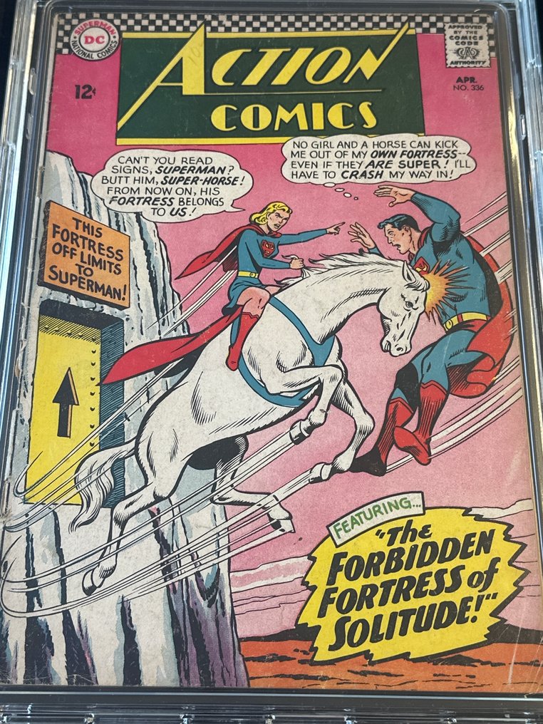 Action Comics #336 - EGC 8.0 - The Forbidden Fortress of Solitude! - 1 Graded comic - Πρώτη έκδοση - 1966 #2.1