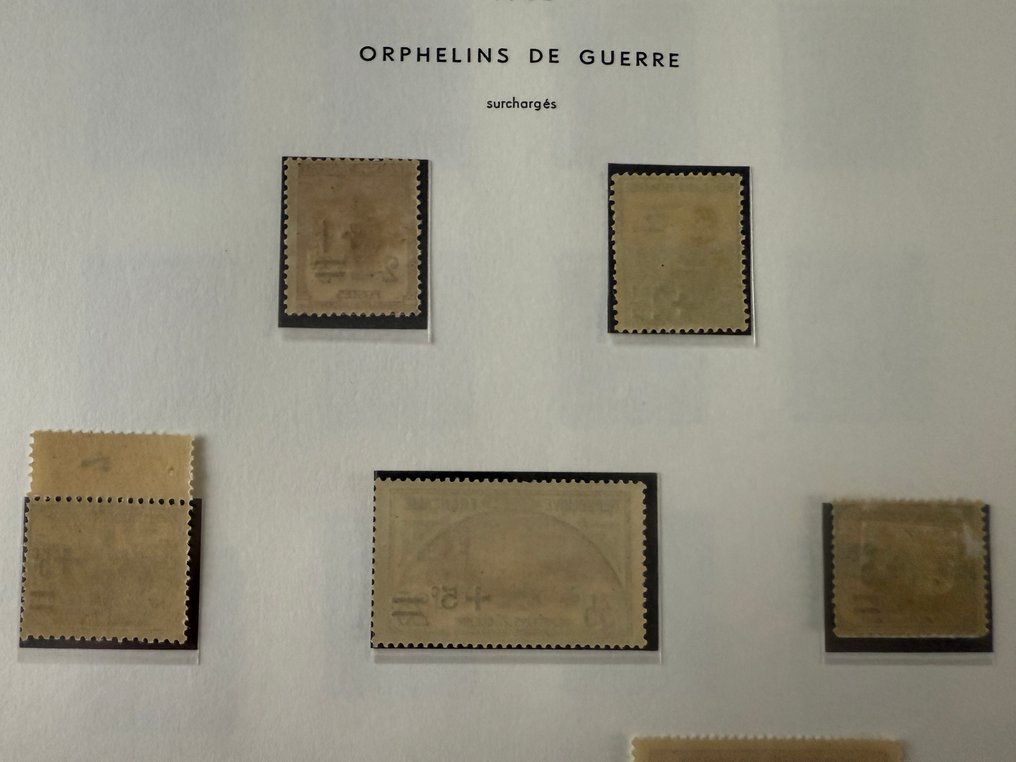Frankrike - Yvert 162/169 «Orphelins surchargés» i nye **/* - TB vurdering +350€ #2.1