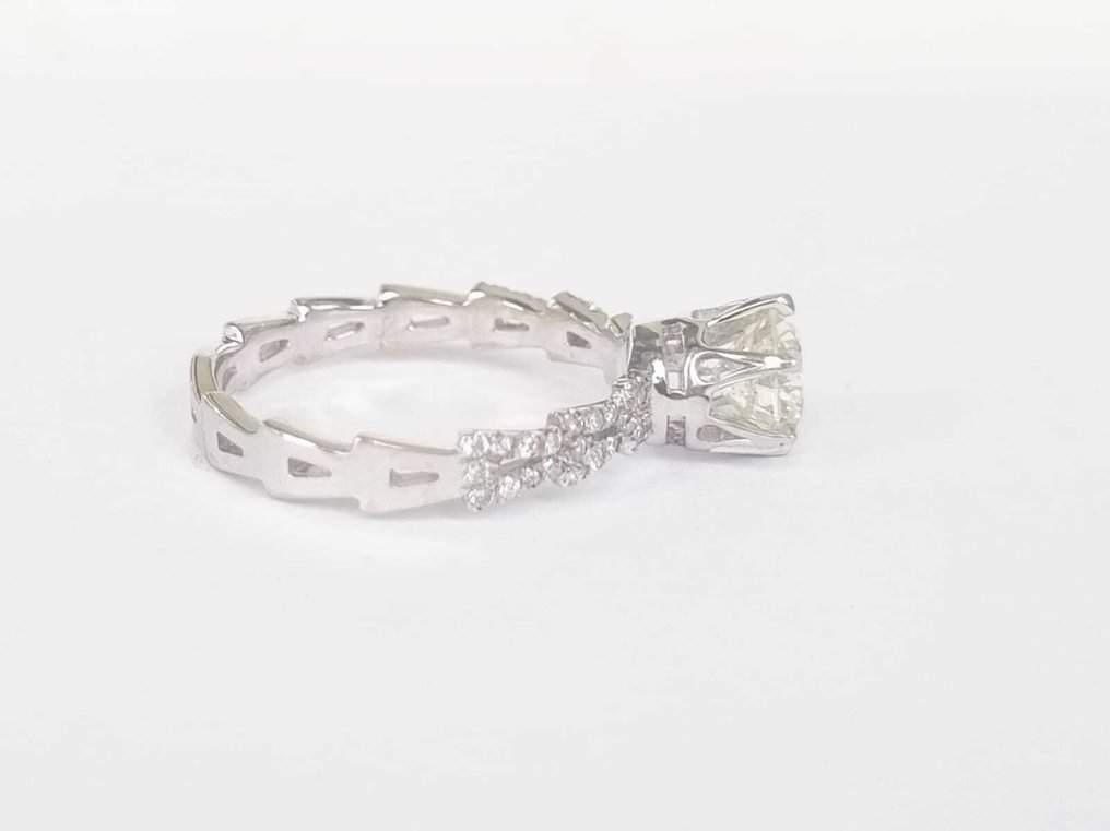 訂婚戒指 - 18 克拉 白金 -  1.15ct. tw. 鉆石 (天然) - 鉆石 #2.1