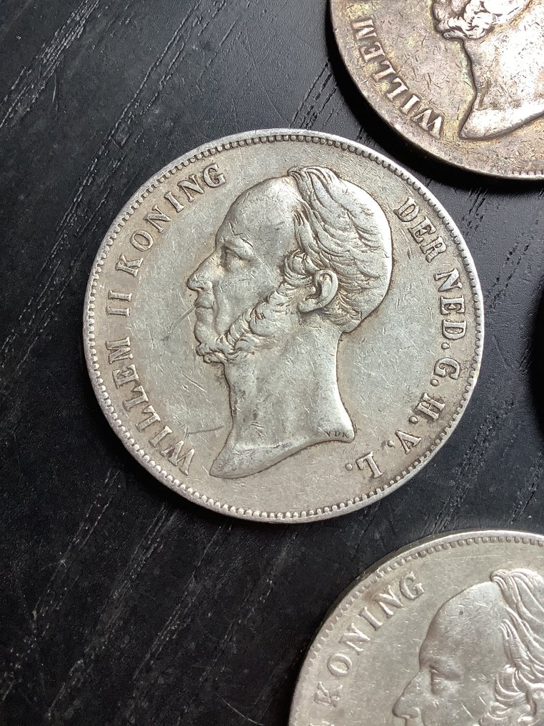 Ολλανδία. Willem II. 2 1/2 Gulden 1846-1849  (χωρίς τιμή ασφαλείας) #2.1