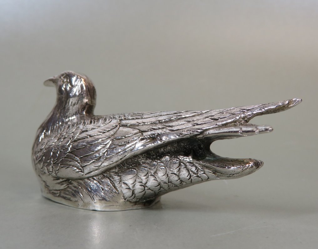 Broedende of zittende Duif (9 cm) Louis Premselaar, Haarlem. - Figură în miniaturală - .835 argint #4.3