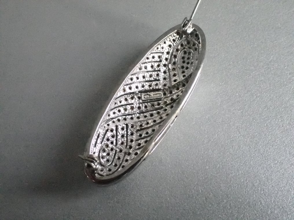 Argento - Spilla - Pietre di strass #3.2