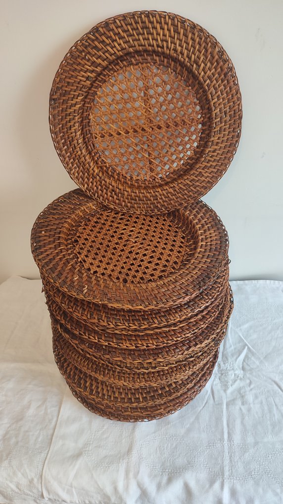 Flamant - Charger plate (12) - Rattan, Bamboo, cannage, wicker - Table service #3.2