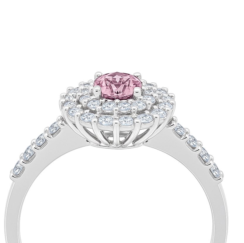 Gyűrű - 18 kt. Fehér arany -  0.73ct. tw. Zafír - Gyémánt #2.1