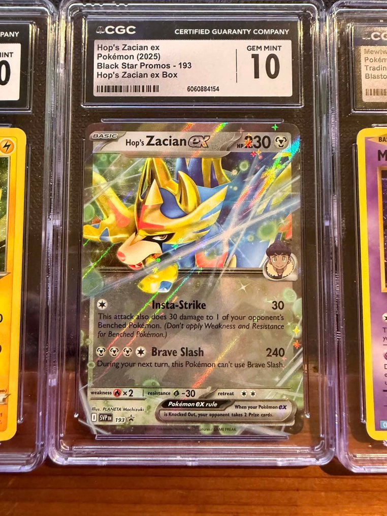 Pokémon - 3 Graded card - Raichu CGC 10 - Hop's Zacian Ex GCG 10 - Mewtwo CGC 9 Graded Cards 009/034 - 193 - 014/034 Edycja limitowana - CGC - Various sets #2.1