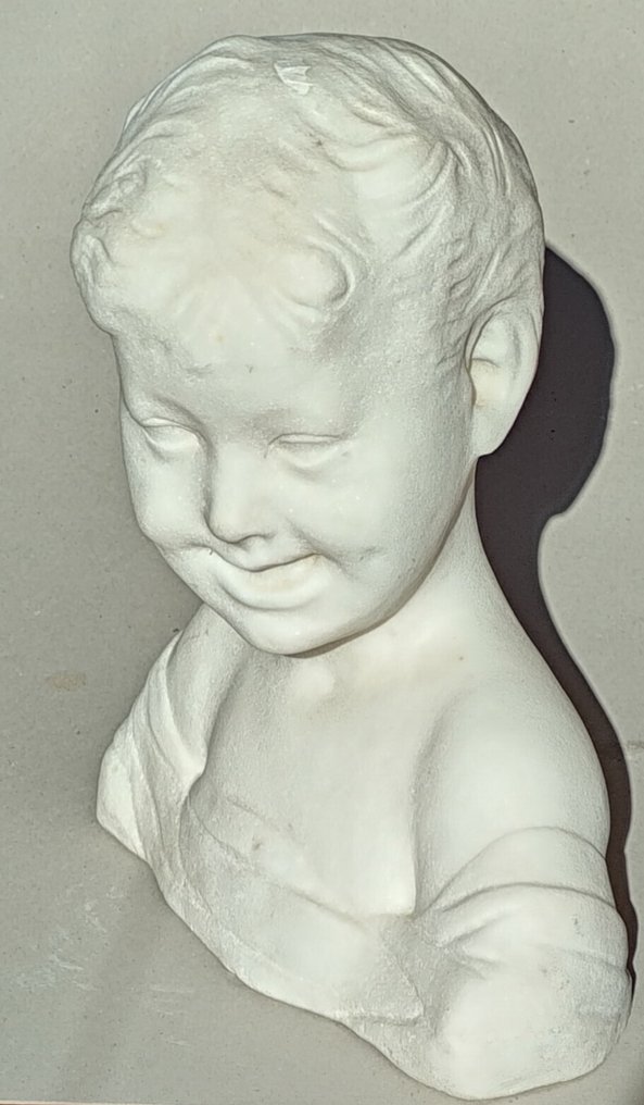 Dal modello di Desiderio da Settignano (c. 1428-1464). - Skulptur, Busto di bambino (Collezione Privata Re Magi) - 30 cm - Marmor #1.0