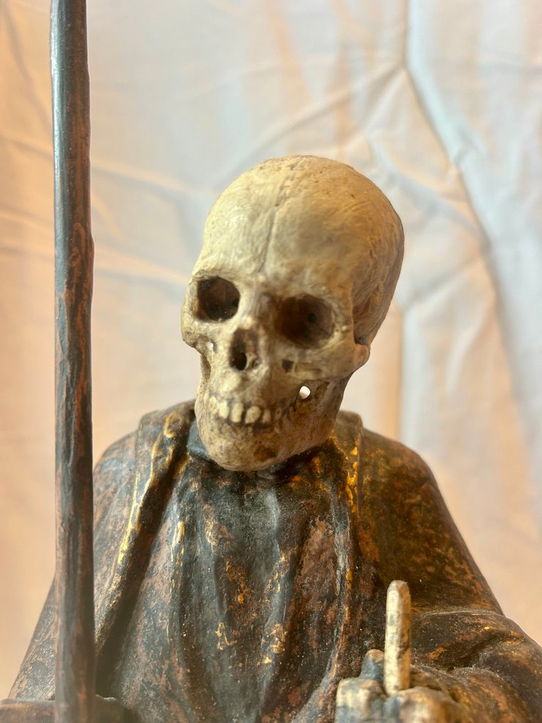Statuetta - Memento Mori Lichtbringer Sensenmann - 46 cm - Legno #1.0