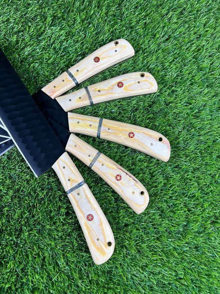 Μαχαίρι κουζίνας - Kitchen knife set - Χάλυβας, Ξύλο, Δέρμα - Ηνωμένο Βασίλειο #2.1