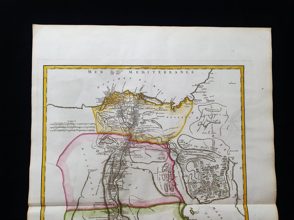 Afrika - Észak-Afrika / Egyiptom / Kairó / Szuezi-csatorna / Alexandria; Robert de Vaugondy - Carte de l'Egypte Ancienne et Moderne - 1751-1760 #2.1