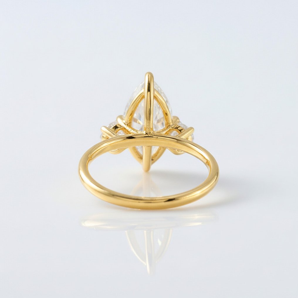 Ring - 14 karaat Geel goud -  3.00ct. tw. Diamant (Lab-grown) #4.3