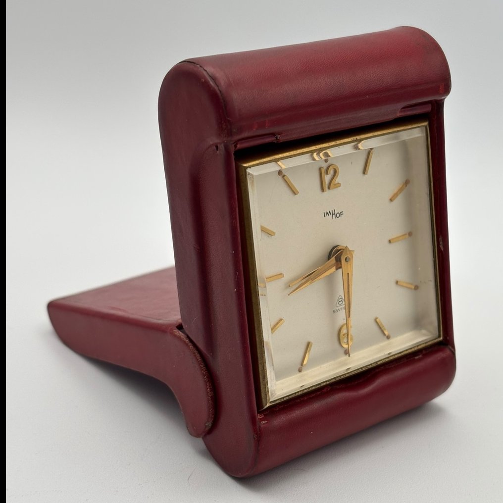 Reiseklokke - Ihmhof venduto da Pisa Milano -  Moderne fra midten av århundret Messing, Lær - 1960-1970 - Swiss Lever Escapement #1.0