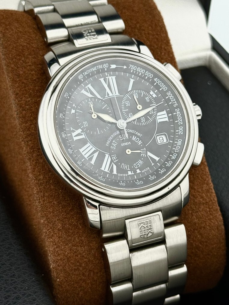 Frédérique Constant - Persuation Roman Numerals Chronograph Black Dial - FC-287x3P5/6 - Homem - 2000-2010 #3.2