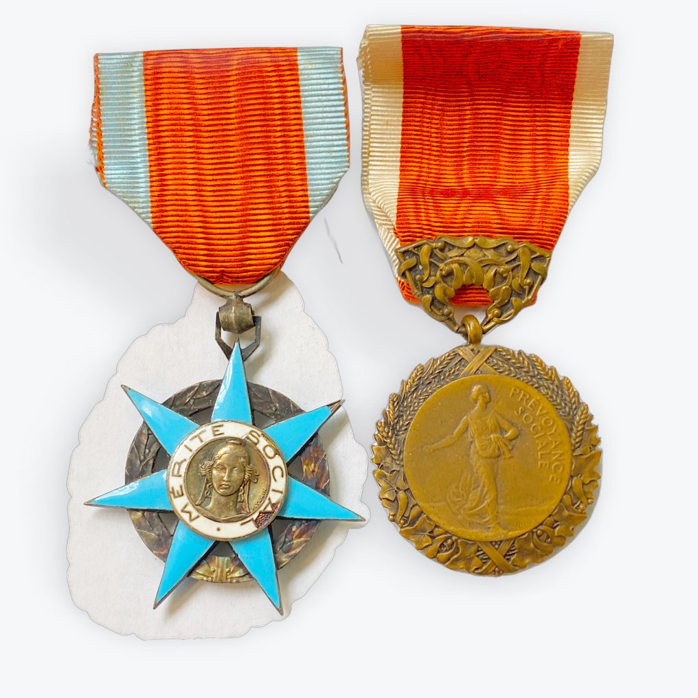 Γαλλία - Στρατιωτικό μετάλλιο - Σετ δύο γαλλικές μετάλλια. #1.0