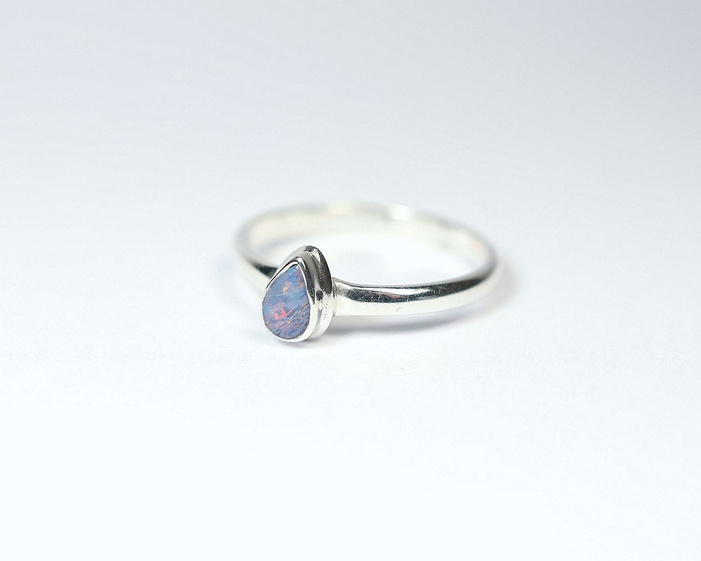 Australsk opal Ring / Cabochon / ny- 2.08 g - (1) #2.1