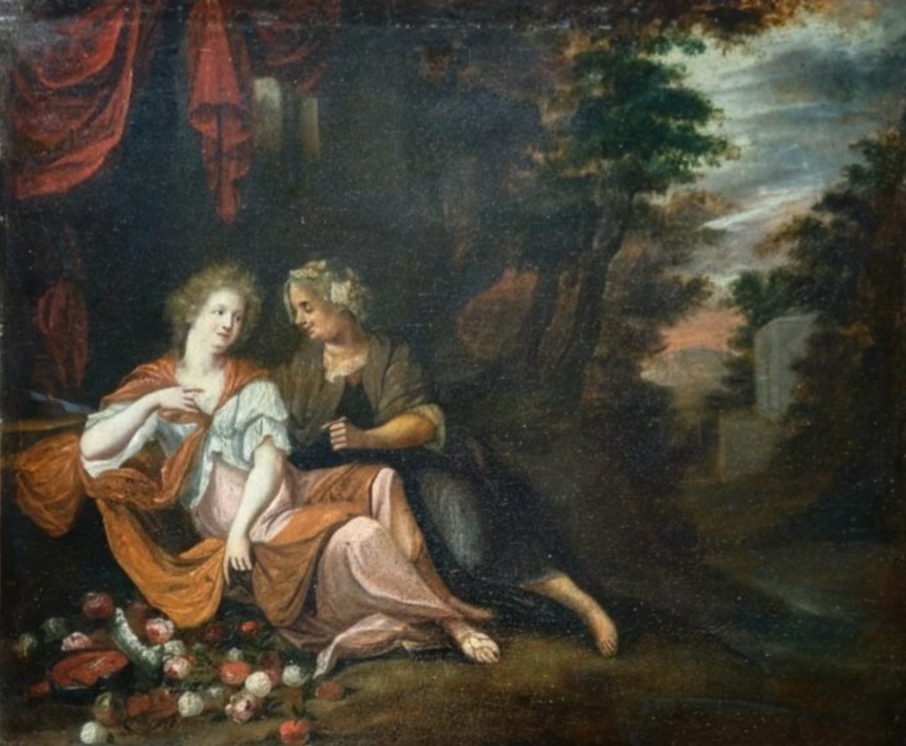 Willem Van Mieris (1662-1747), ......的追随者 - Vertumno e Pomona #1.0