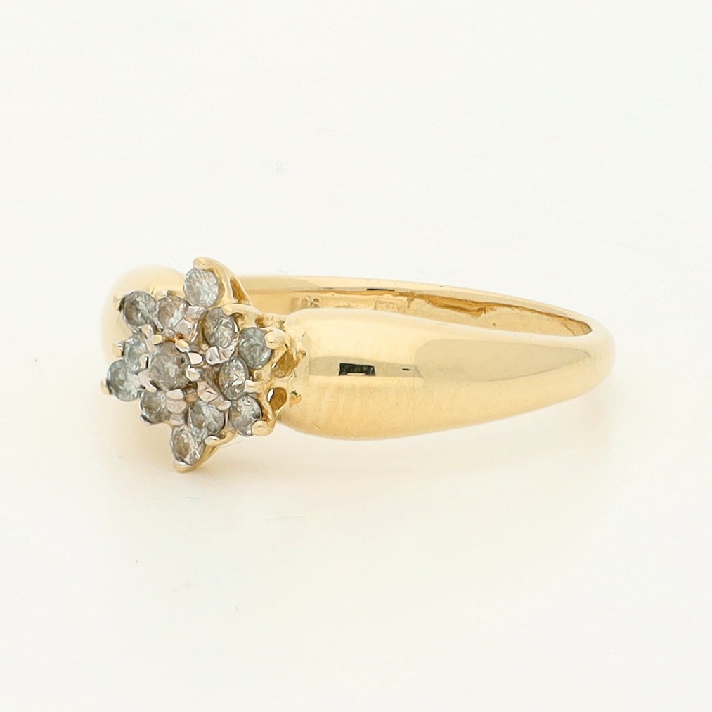 没有保留价 - 戒指 - 14K包金 黄金 - 0.26ct. tw. 钻石 (天然) #1.0