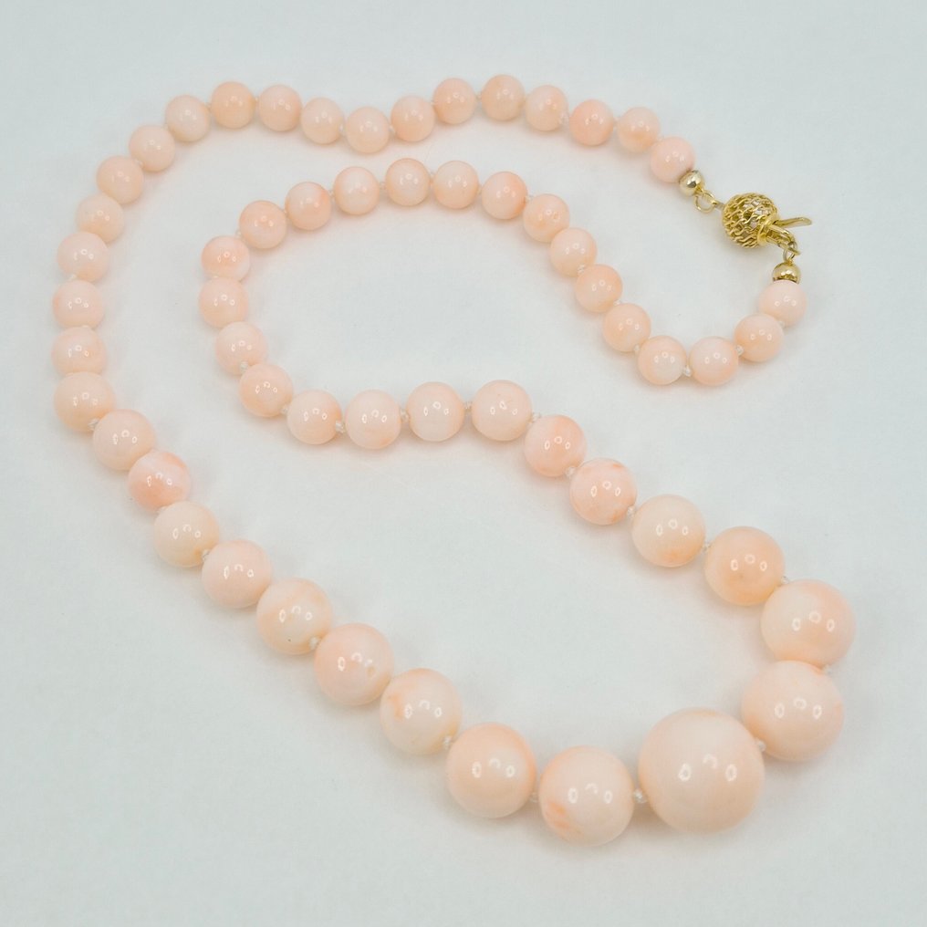 Korall - Silver, Gold-plated - Halsband - CORALLO ROSA #3.2