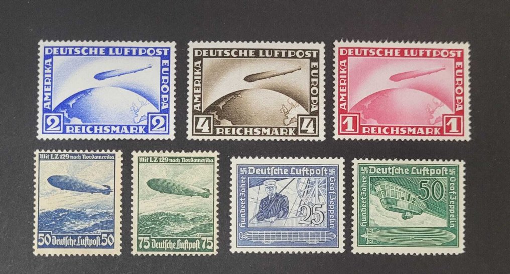 Tyske Kejserrige 1928/1938 - 4 Postfrisse Zeppelinseries #1.0