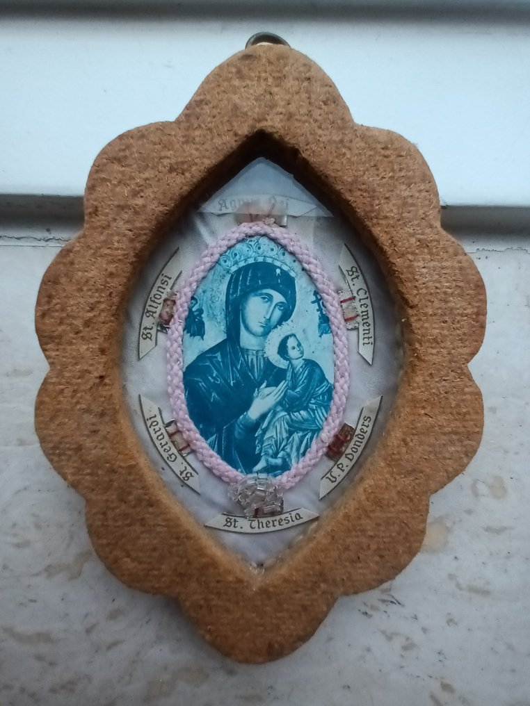  圣骨箱 - 瓶子 - 玻璃 - 纸张 - 布料 - 垃圾 - 1900 - 1920 - 天主教的圣物箱  #2.1