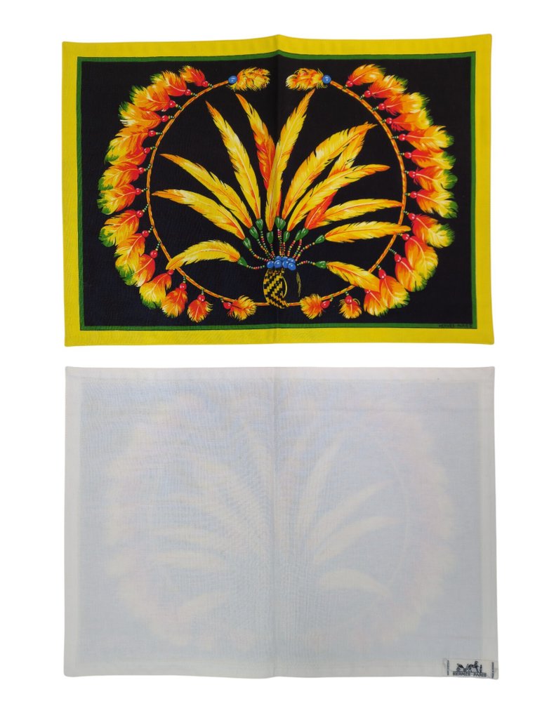 Hermès - Lot de 2 sets de table - Nappe  - 32 cm - 45.5 cm #1.0