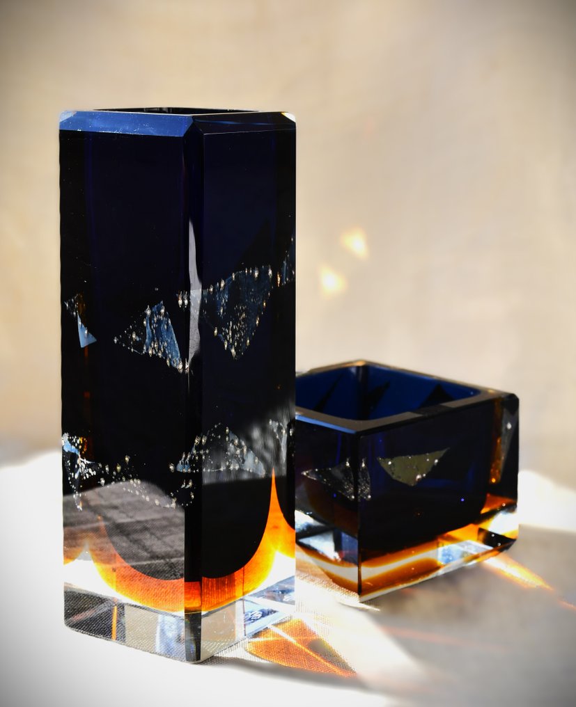 Exbor Studios - Pavel Hlava - 花瓶 (2) -  夜空 - 彩色玻璃 #1.0