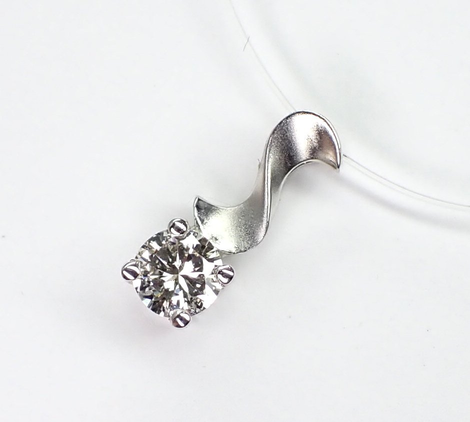沒有保留價 - 墜飾 - 18 克拉 白金 - 0.18ct. tw. 鉆石 (天然) - *No Reserve Price* #1.0