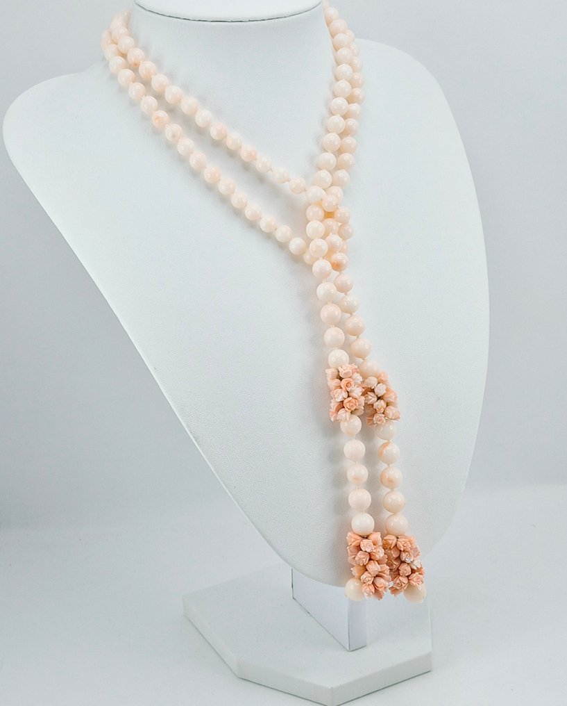 珊瑚 - 銀 - 頸鏈 - CORALLO ROSATO #3.2