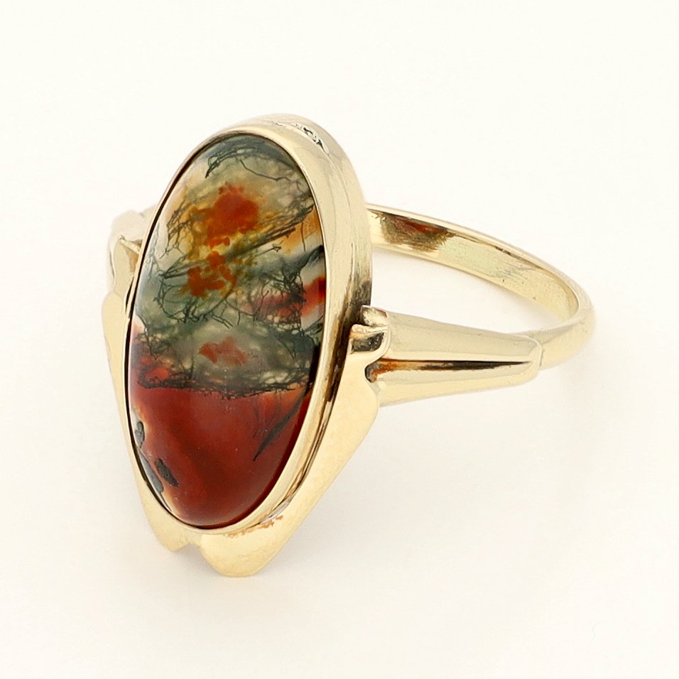 Bague - 14 carats Or jaune - Agaat #1.0